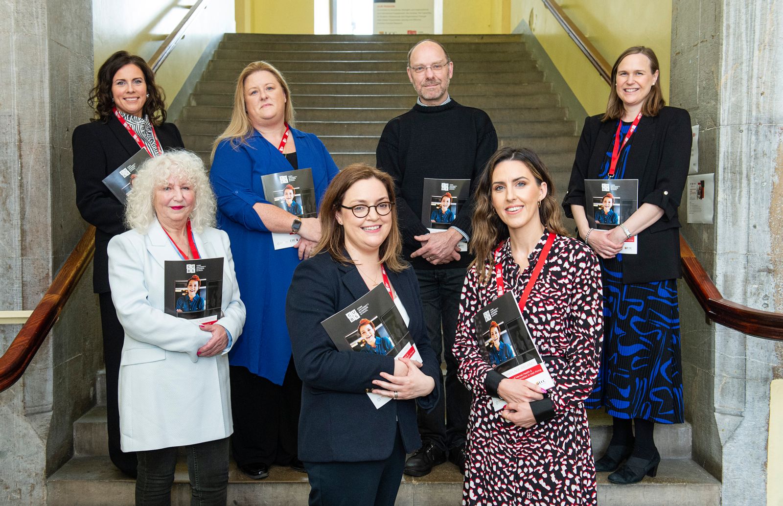 Members of the Healthy Workplace Ireland Report launch pose with the published results